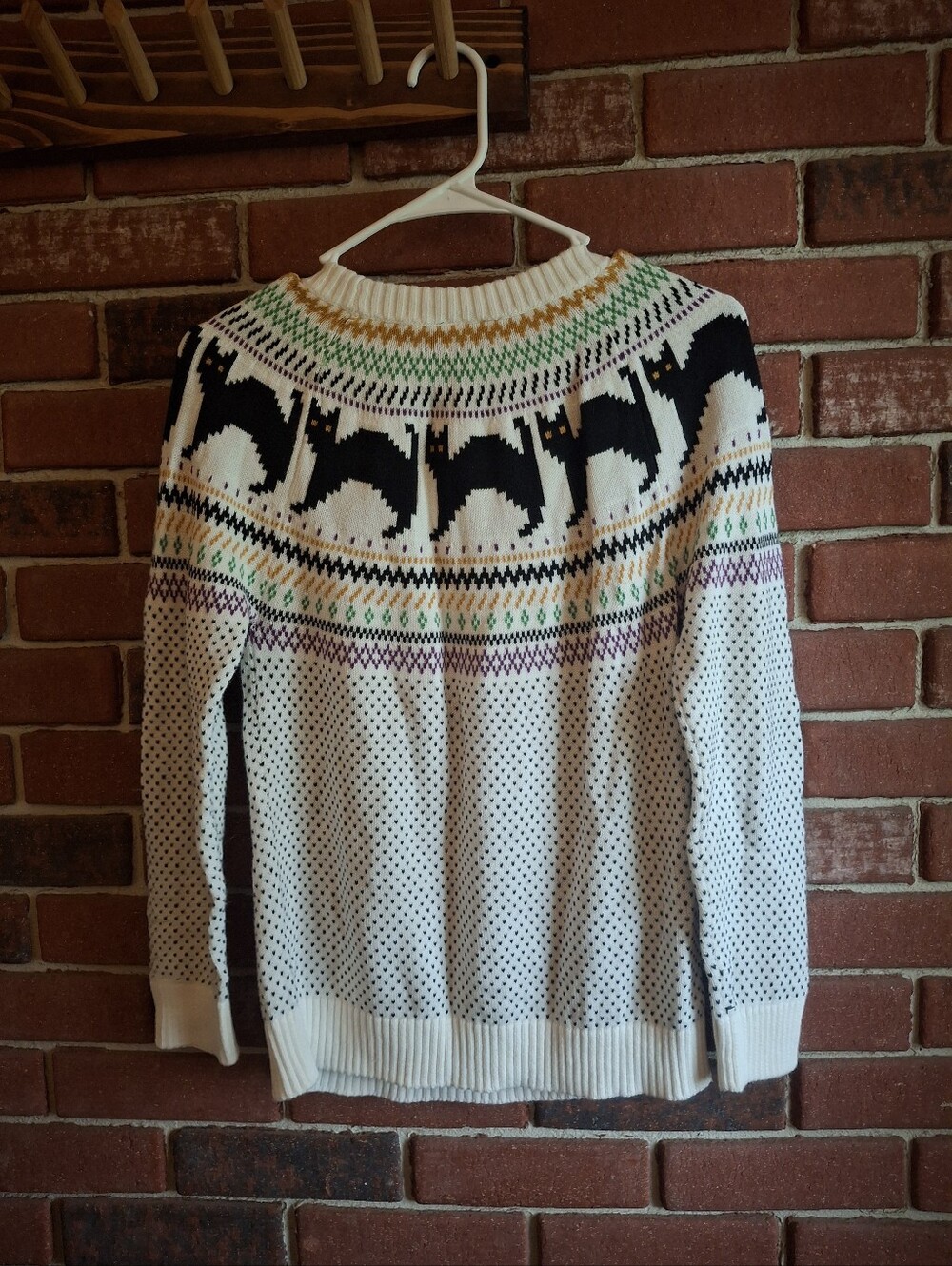 ModCloth white cat sweater - Picture 3 of 3